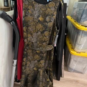ANTONIO MELANI Black Floral Metallic dress